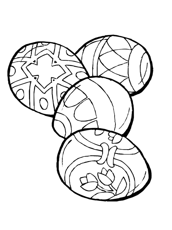 coloriage oeufs de paques decores